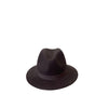 Crumplable wool felt hat for women and men with a two-colored leather hat band