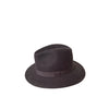 Crumplable wool felt hat for women and men with a two-colored leather hat band