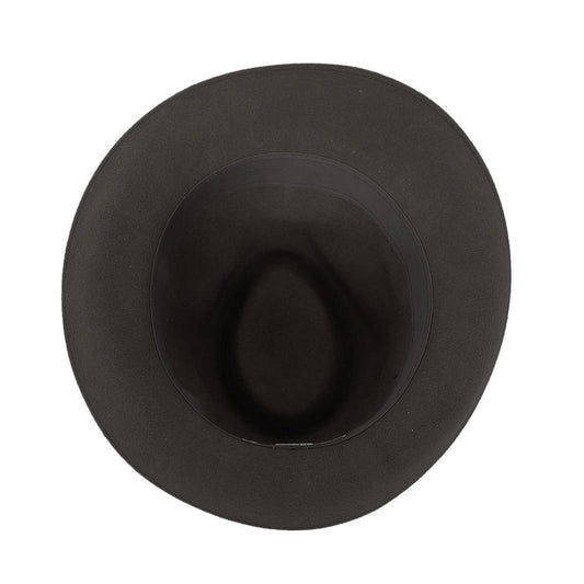 crumplable wool felt hat for women and men with satin hat band