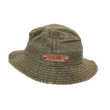 knautschbarer Angler, Sonnenhut- Bucket aus Canvas, Unisex für Damen, Herren Größe 56-60 cm