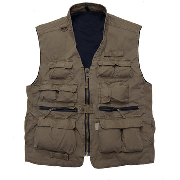 Robust leisure outdoor vest with many bags for women and men up to 5xl