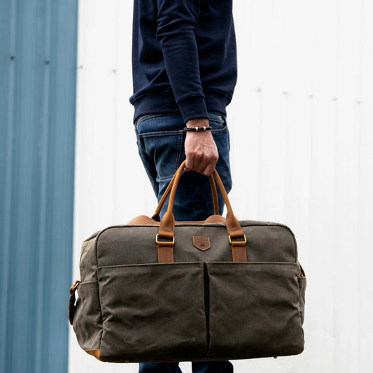 Wrangell Weekender – robuster Reisetasche aus gewachstem Canvas & Lederdetails