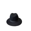 Crumplable wool felt hat for women and men with a two-colored leather hat band