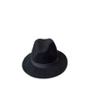 Crumplable wool felt hat for women and men with a two-colored leather hat band