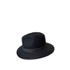 Crumplable wool felt hat for women and men with a two-colored leather hat band