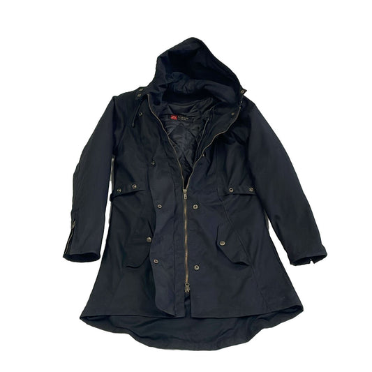 Damen Outdoor Parka mit herausnehmbarem Innenfutter in schwarz Größe M