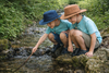 Outdoor summer hat made of nylon canvas super light and airy including chin strap waterproof with UV protection for men's women children