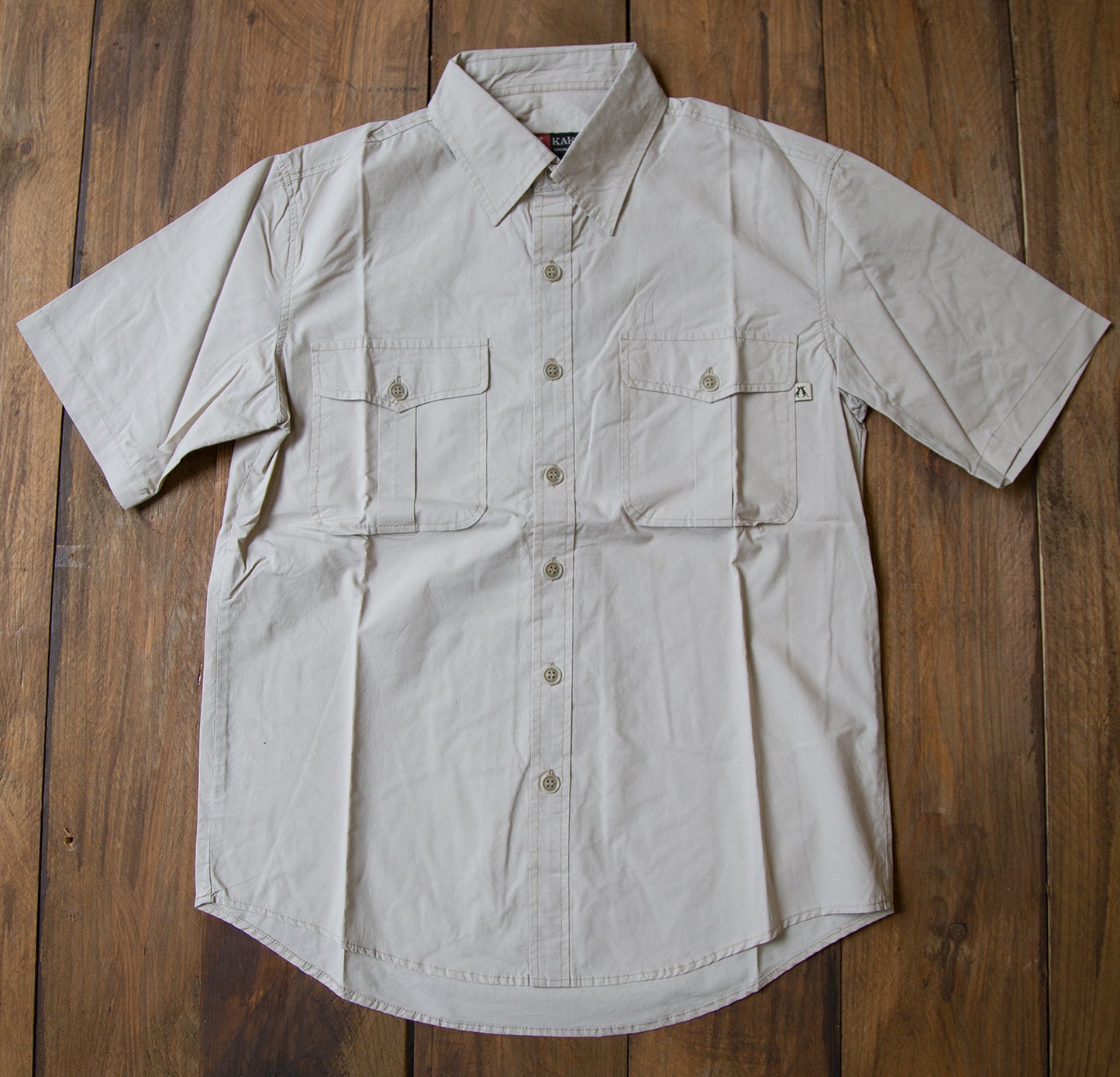 Short arm outdoor | Leisure time shirt made of cotton in beige | Single piece in s