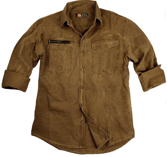 robustes Outdoor Herrenhemd mit Kragen und Extra Reißverschluss-Tasche