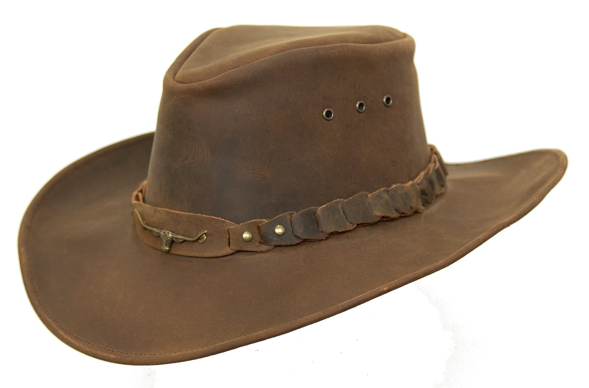 Outdoor cowboy hat made of cowhide all weatherproof with flexible
