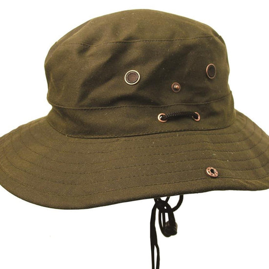 Bucket Hat | Angler | Knautsch Hut- Oilskin Wachshut Dalston Wind und Regenfest - OUT OF AUSTRALIA | Kakadu Traders Australia